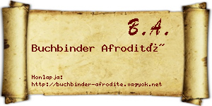 Buchbinder Afrodité névjegykártya